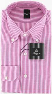 New $425 Finamore Napoli Pink Shirt 15.5/39  