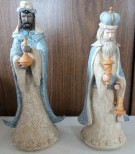 Set of 2 Wise Men Nativity Resin Figurines Boxed  