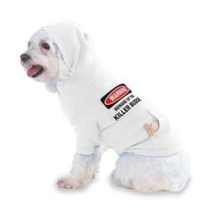   BUDGIE Hooded (Hoody) T Shirt with pocket for your Dog or Cat XS White