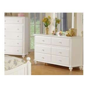  Bedroom Dresser with Storage Drawers   White Finish: Home 