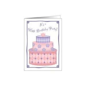  Whimsical Cake 95th Birthday Invitation Card Toys & Games
