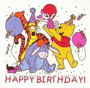 Winnie  Pooh Birthday Cake on Winnie The Pooh Tigger Piglet Eeyore Happy Birthday Edible Image Cake