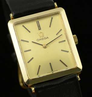 Vintage Mens Omega 14k Solid Gold 1970s Watch Manual Wind  