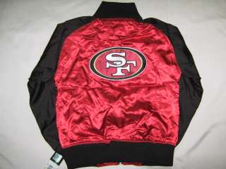 NFL Youth Girls 49ers Satin Jacket Red Small 8  