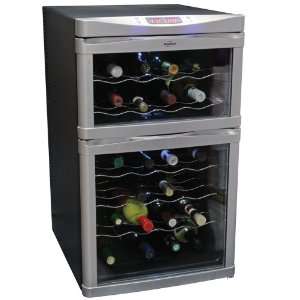   Bottle Digital Temperature Control Dual Zone Wine Cellar: Appliances