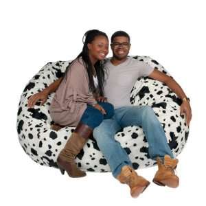 Bean  Chairs on Bean Bag Chair Large Love Seat Micro Suede 5 Cow Animal