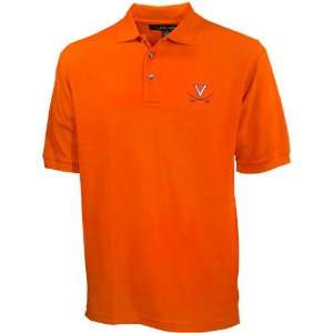  Virginia Cavaliers Orange Pique Polo: Sports & Outdoors