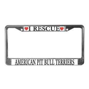  APBT Rescue Dog rescue License Plate Frame by CafePress 