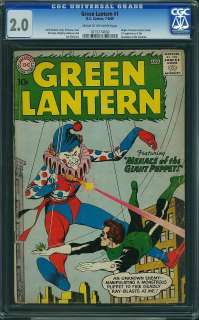 Green Lantern #1 CGC 2.0 DC 1960 Origin Movie cm  