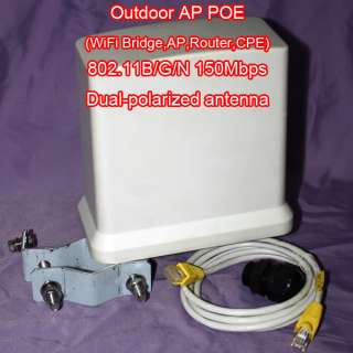 150Mbps WiFi Outdoor AP Bridge Dual Polarize Antenna  