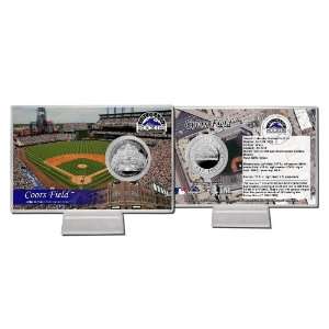 Coors Field Silver Plate Coin Card 