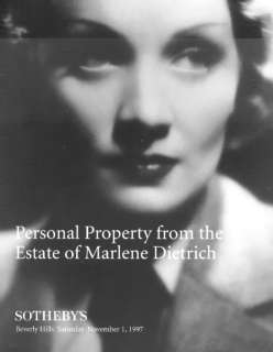 Sothebys Marlene Dietrich Estate Sale 1997 ((RARE))  