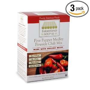   Five Pepper Medley Fireside Chili Mix, 13 Ounce Boxes (Pack of 3