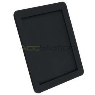For iPad 1 16 32GB Screen Protector+Blk Gel Skin Cover Case+White 