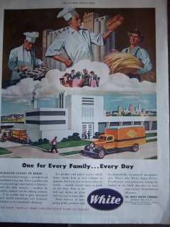 1946 WHITE MOTOR CO Bread Bakers Truck Ad  