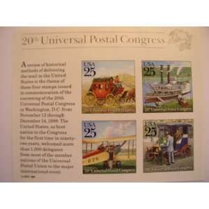 20th Universal Postal Congress Souvenir Sheet, 1989, Traditional Mail 