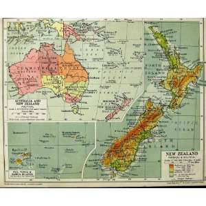   Map Australia New Zealand Arctic Antarctic Regions: Home & Kitchen
