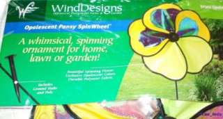 Lawn Garden Opalescent Lemon Pansy Pinwheel 8 NEW  