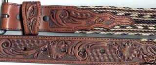 SALE Ultimate Horse Hair Belt Hand Carved size 44 BEAUTY  