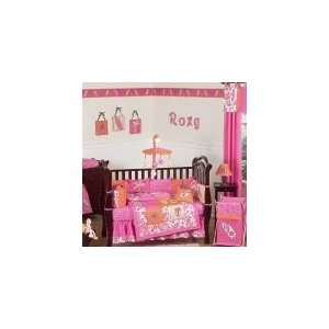   Surf Pink and Orange 9 Piece Crib Set   Baby Girls Bedding: Baby