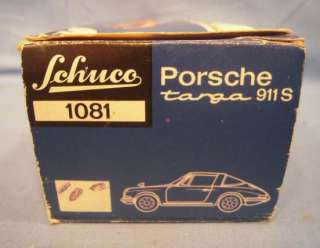 NMOB 1968 Schuco 1081, Porsche 911S Targa Key Wind 8 3/4  