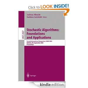 Stochastic Algorithms: Foundations and Applications: Second 