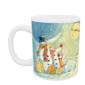 Santa Delivering Presents to the Snow Family by David Cooke   Mug 