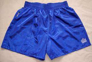 Blue Satin Nylon Soccer Shorts   XL *NEW*  