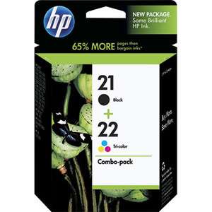 HP 21 22 Combo Pack C9509FN Tri Color Black Ink  
