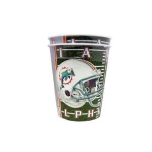  Miami Dolphins 2Pk 16oz Metallic Cups Case Pack 48: Sports 