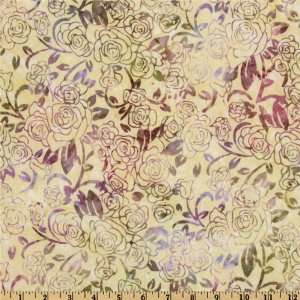  44 Wide Tonga Batik Gelato Rose Bush Opal Fabric By The 