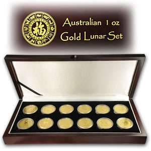 This popular Series I Australian Lunar gold coins housed in a custom 