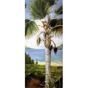  Deborah Thompson 33W by 14H  Fan Palm CANVAS Edge #6 