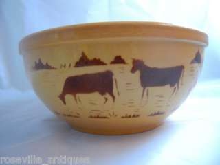   MEDALTA Potteries Medicine Hat Alberta Art Pottery Mixing Bowl COWS