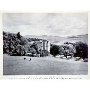  1952 Print Craigievar Castle Aberdeenshire Dee Don 
