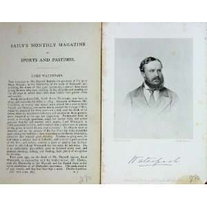   : 1874 Antique Portrait Lord Waterpark Master Hounds: Home & Kitchen