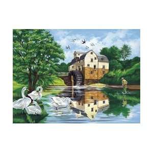  Paint By Number Kit 12X16 Watermill: Everything Else