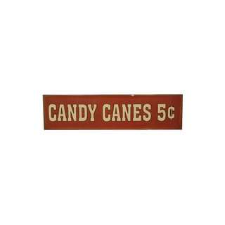 CANDY CANES 5 CENTS NOSTALGIC TIN SIGN: Grocery & Gourmet Food