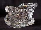 24% LEAD CRYSTAL SLEIGH VOTIVE CANDLE HOLDER MINT