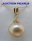 11+MM AAA GOLDEN SOUTH SEA PEARL PENDANT 18KT GOLD  