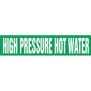 HIGH PRESSURE HOT WATER   Cling Tite Pipe Markers   outside diameter 3 
