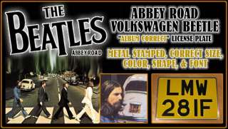 Beatles ABBEY Road LMW 28IF VW Beetle UK License Plate  