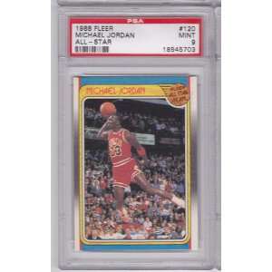  Michael Jordan 1988 Fleer All Star #120 PSA 9 Sports 