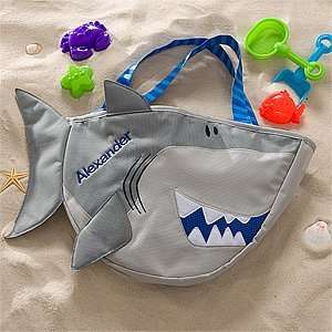   : Personalized Shark Beach Tote Bag with Beach Toy Set: Toys & Games
