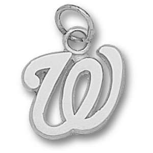  Washington Nationals MLB W 1/2 Pendant (Silver): Sports 