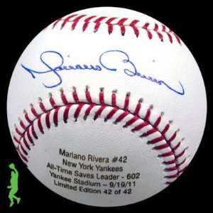  Mariano Rivera Signed Baseball   All time Saves Leader 602 