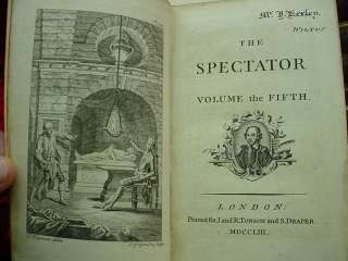   THE SPECTATOR 1711 1714 Daily Newspaper London England Published 1753