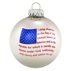  Pledge Allegiance Glass Ornament