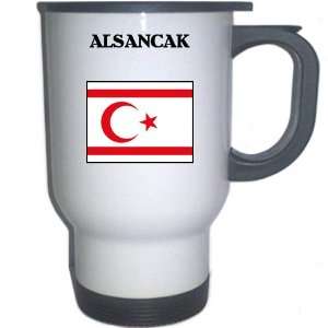  Northern Cyprus   ALSANCAK White Stainless Steel Mug 