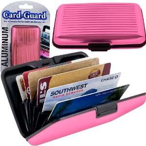 Aluminum Credit Card Wallet   RFID Blocking Case   Pink   As Seen on 